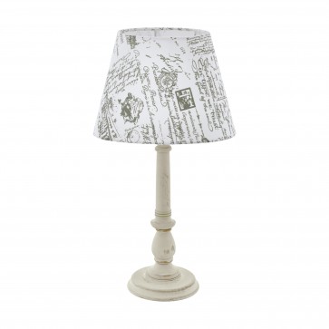 Lámpara de mesa SERIE Blanco-pátina / Gris, blanco