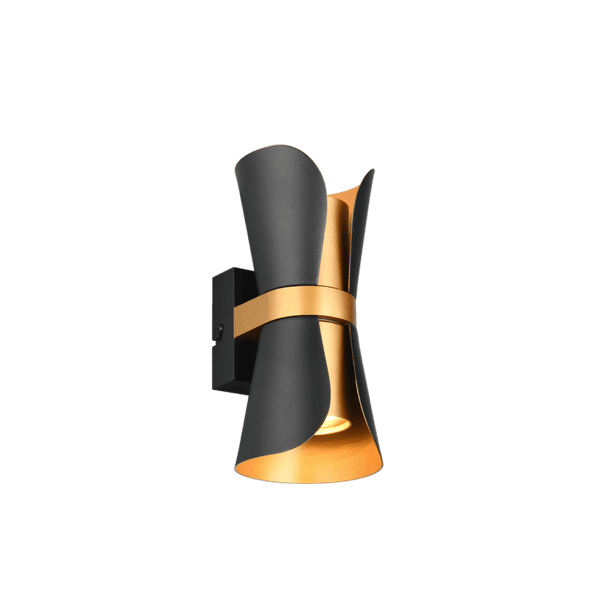 Aplique de Metal de color Estera negra potencia 12 3000K IP44