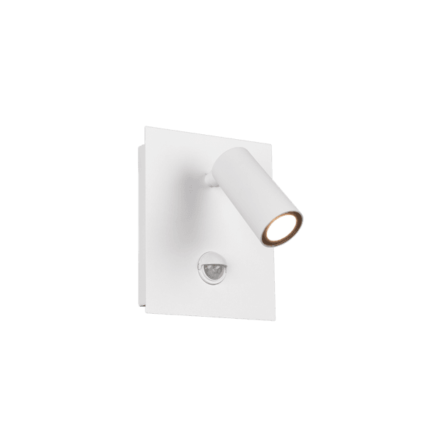 Proyector Exterior TUNGA LED Blanco Mate con Sensor de Movimiento - Eficiencia Energética - Color: Estera blanca - Material: Aluminio fundido - Tipo de Luz: LED - Lúmenes: 420 - Temperatura: 3000K