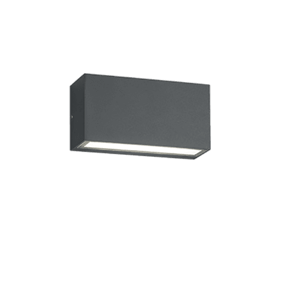 Aplique de Exterior TRENT LED Antracita - Iluminación Moderna y Eficiente 14x5 cm - Color: Antracita - Material: Aluminio fundido - Tipo de Luz: LED - Lúmenes: 1100 - Temperatura: 3000K