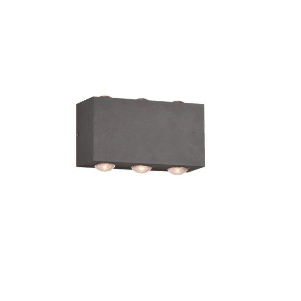 Aplique de Metal de color Estera negra potencia 6 3000K IP44