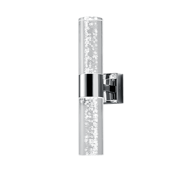Aplique BOLSA Cromado LED IP44 - Diseño Elegante para Baños, Eficiencia Energética 80% - Color: Cromo - Material: Metal - Tipo de Luz: LED - Lúmenes: 310 - Temperatura: 3000K