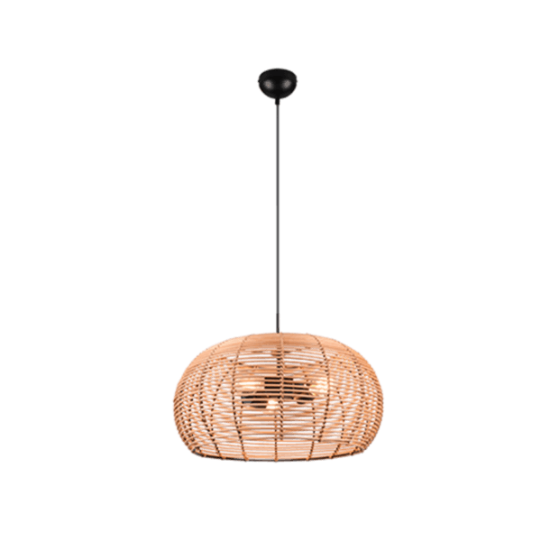 Lámpara Colgante INGA de Mimbre y Ratán Natural - Diseño Atemporal y Eficiencia LED - Color: acabado natural