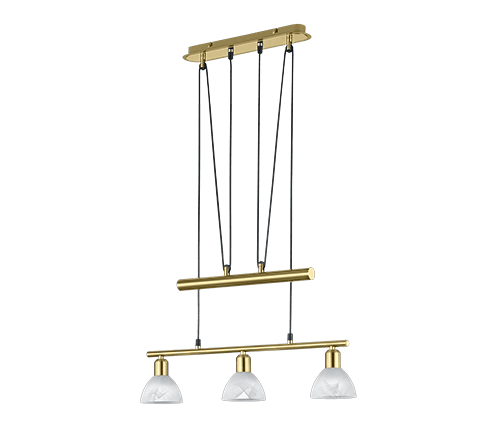 Lámpara Colgante LEVISTO en Latón Mate y Cristal Alabastro - Eficiencia LED para Comedor - Color: Bronce mate - Material: Metal - Tipo de Luz: LED - Lúmenes: 470 - Temperatura: 3000K