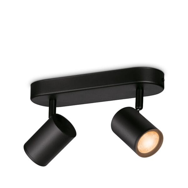 Foco Ajustable Philips WiZ Imageo Negro RGB 2200K