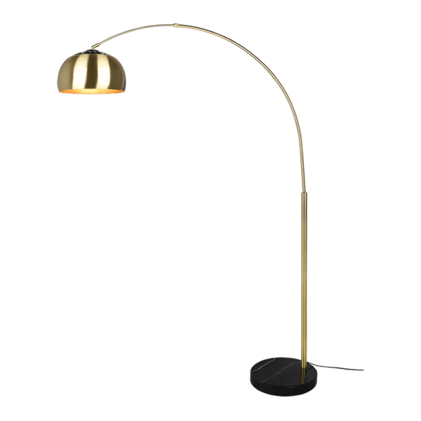 Lámpara de Arco ARGENTINA en Latón Mate y Negro Mate - Estilo Atemporal y Ecológica - Color: Bronce mate - Material: Metal