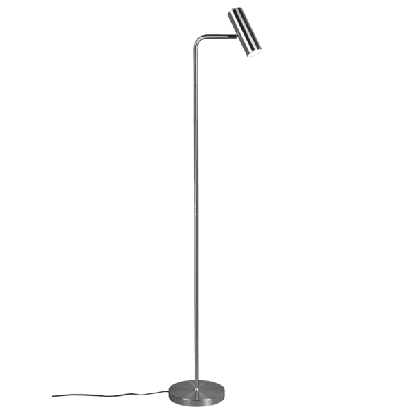 Lámpara de Pie MARLEY en Níquel Mate - Diseño Minimalista y Eficiencia LED - Color: Níquel mate - Material: Metal