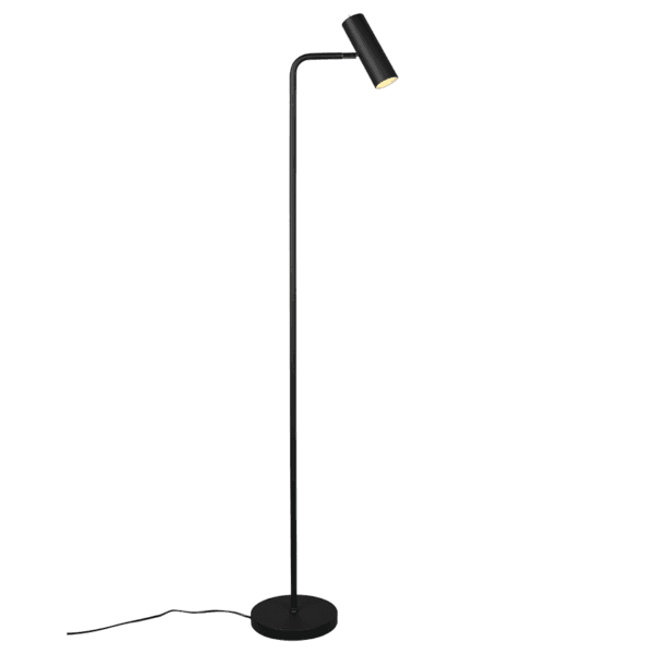 Lámpara de Pie MARLEY - Diseño Minimalista en Negro Mate y Eficiencia Energética LED - Color: Estera negra - Material: Metal