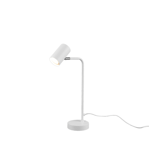 Lámpara de Mesa MARLEY Minimalista Blanca - Ideal para Iluminación LED y Ambiente Acogedor - Color: Estera blanca - Material: Metal