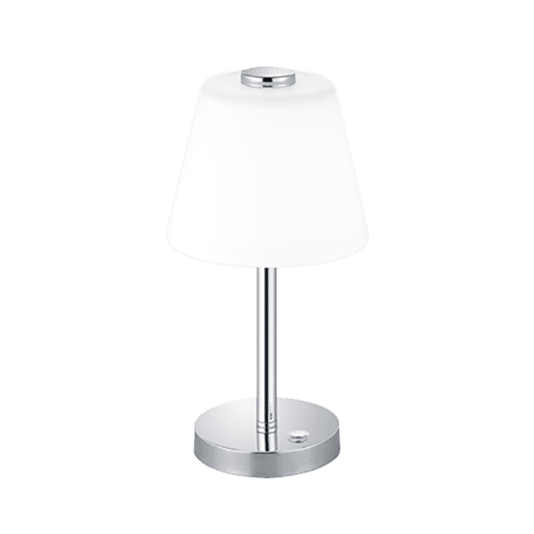 Lámpara de Mesa EMERALD LED 29 cm - Elegante y Eficiente Energéticamente - Color: Cromo - Material: Metal - Tipo de Luz: LED - Lúmenes: 450 - Temperatura: 3000K