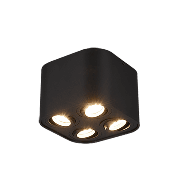 Lámpara de Techo COOKIE Negra Mate - Diseño Moderno y Ahorro Energético LED - Color: Estera negra - Material: Metal