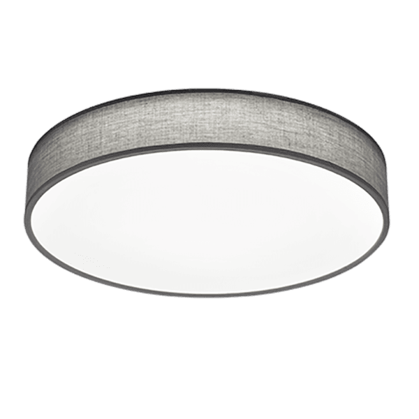 Lámpara de Techo LUGANO 60 cm en Gris - Ajustable, LED y Eficiencia Energética - Color: Gris - Material: Tela - Tipo de Luz: LED - Lúmenes: 4900 - Temperatura: 3000 - 5000K