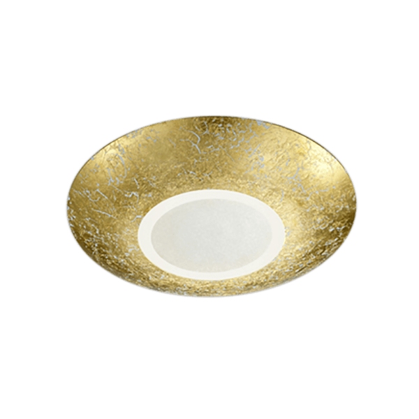 CHIROS - Lámpara de Techo Antigua de 32 cm LED Dorada, Luz Cálida y Eficiencia Energética - Color: Oro - Material: Metal - Tipo de Luz: LED - Lúmenes: 1280 - Temperatura: 3000K