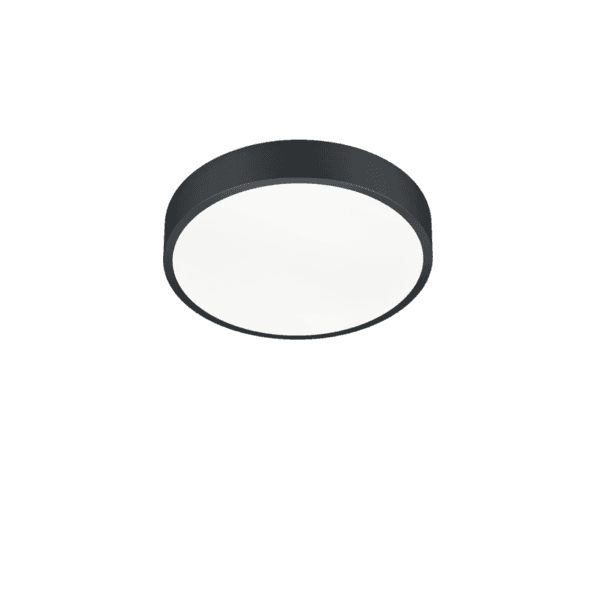 Lámpara de Techo WACO LED Regulable – Diseño Moderno y Elegante en Negro Mate - Color: Estera negra - Material: Metal - Tipo de Luz: LED - Lúmenes: 3200 - Temperatura: 2300+3000+4000K