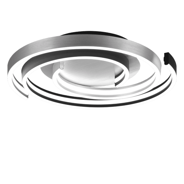 Lámpara de Techo CAYA - Elegante Diseño Moderno, Regulable y LED en Aluminio Negro - Color: Aluminio pulido - Material: Metal - Tipo de Luz: LED - Lúmenes: 6800 - Temperatura: 2300+3000+4000K