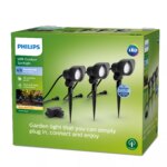 Focos De Jardín Philips LV Spot Pack 3