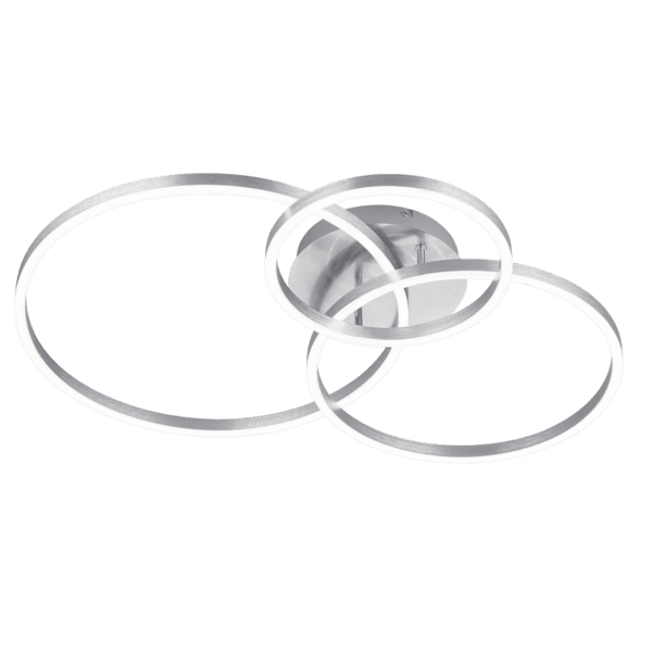 Lámpara LED WINONA con mando a distancia y luz RGB - Eficiencia y estilo en níquel mate - Color: Níquel mate - Material: Metal - Tipo de Luz: LED - Lúmenes: 3200 - Temperatura: 2700 - 6500K