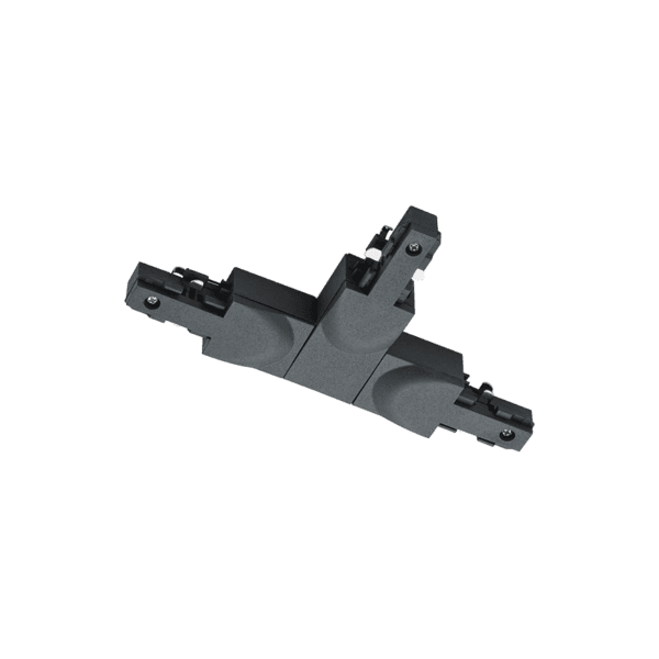 Conector en T DUOline Negro Mate - Iluminación Bifásica Personalizada - Color: Estera negra - Material: Plástico