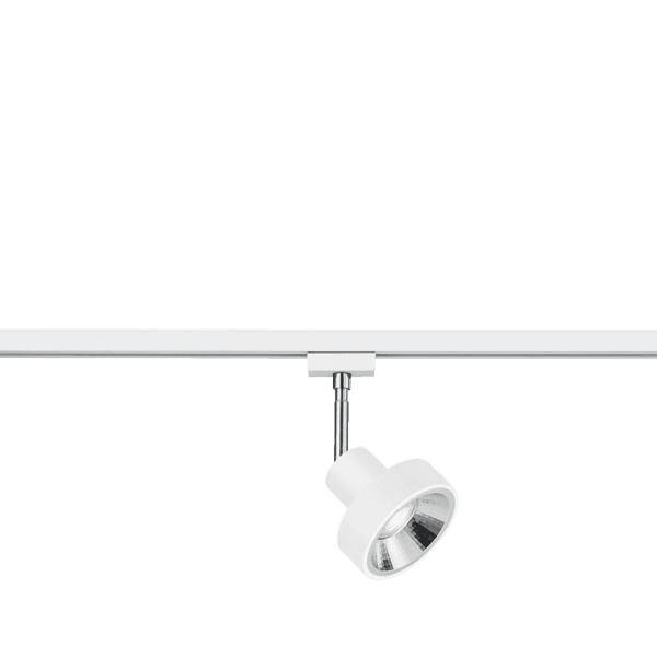 LEON Spot Foco Blanco Mate para Sistema DUOline - Iluminación Energéticamente Eficiente - Color: Estera blanca - Material: Metal