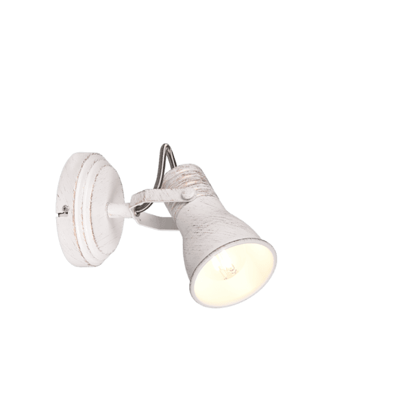 Foco STEAM Blanco Envejecido - Iluminación Industrial Vintage y Eficiente LED - Color: Blanco decapé - Material: Metal