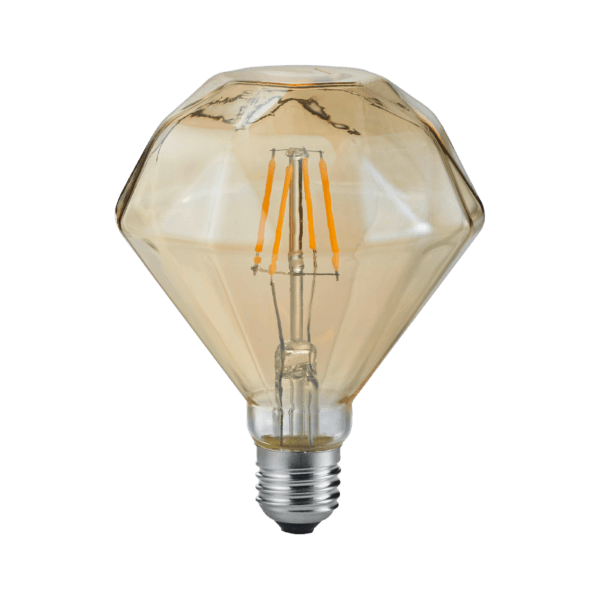 Bombilla LED Filamento TRIO Marrón Claro - Eficiencia Energética y Estilo Retro - Color: Ámbar - Material: Metal - Tipo de Luz: LED - Lúmenes: 360 - Temperatura: 2700K