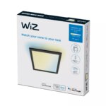 Plafón LED 12W WiZ negro Superslim compatible con ajuste de brillo por Wi-Fi.