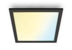 Plafón inteligente WiZ Superslim 12W en color negro con iluminación LED regulable por Wi-Fi.