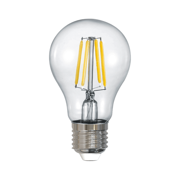 Lámpara de Filamento LED E27 - Set de 2 | Estilo Retro y Eficiencia Energética - Color: Transparente claro - Material: Vidrio - Tipo de Luz: LED - Lúmenes: 470 - Temperatura: 3000K