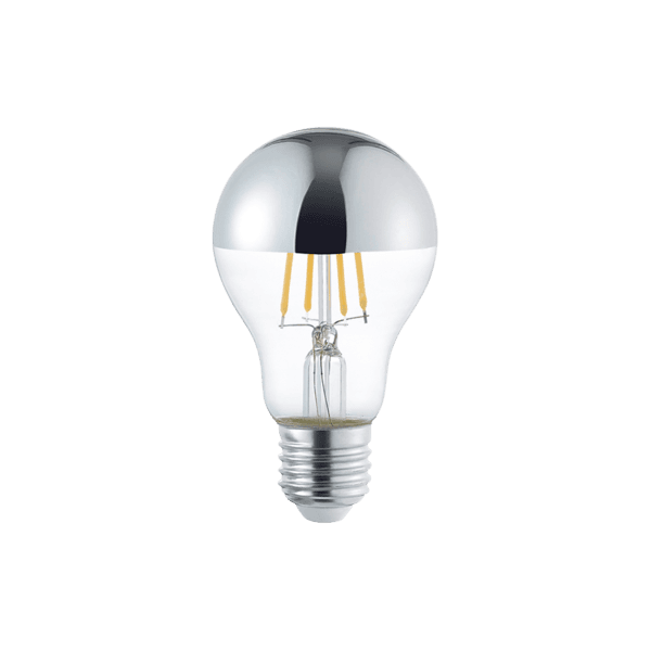 Lámpara LED Espejo E27 - Alta Eficiencia y Estilo Cromado, Ahorra hasta un 80% en Energía - Color: Cromo - Material: Vidrio - Tipo de Luz: LED - Lúmenes: 430 - Temperatura: 2700K