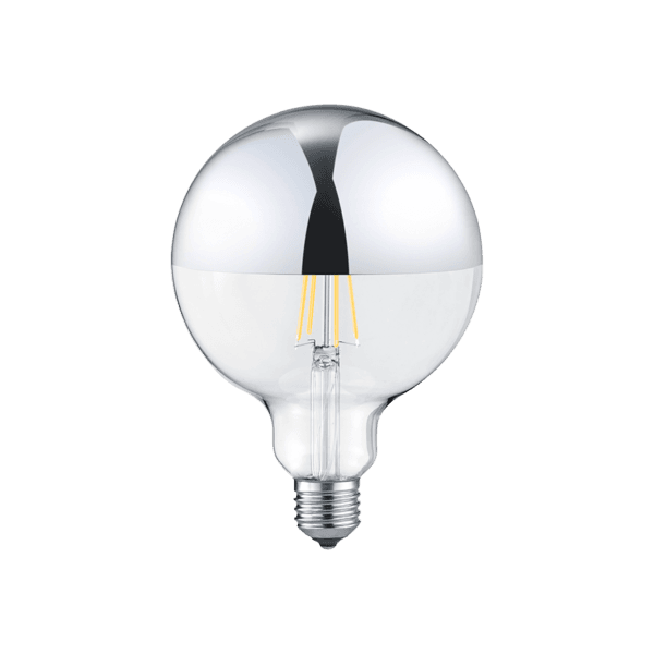 Lámpara de Cabeza de Espejo LED E27 Cristal Transparente - Eficiencia y Estilo Moderno - Color: Cromo - Material: Vidrio - Tipo de Luz: LED - Lúmenes: 680 - Temperatura: 2700K