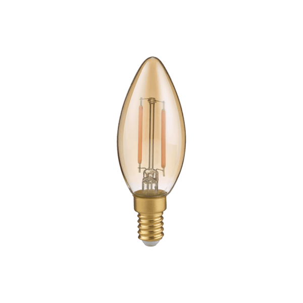 Vela LED TRIO E14 Ámbar - Juego de 3, Luz Cálida y Eficiencia Energética - Color: Ámbar - Material: Vidrio - Tipo de Luz: LED - Lúmenes: 225.0 - Temperatura: 2700K