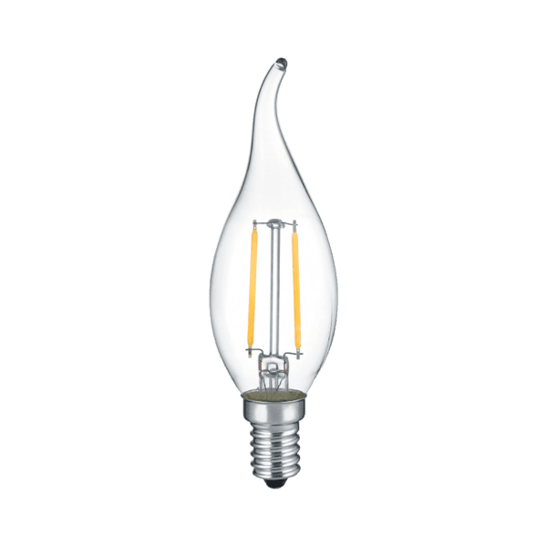 VIECO Vela Puff LED E14 | Luz Blanca Cálida, Eficiencia Energética y Diseño Elegante - Color: Transparente claro - Material: Vidrio - Tipo de Luz: LED - Lúmenes: 250 - Temperatura: 2700K
