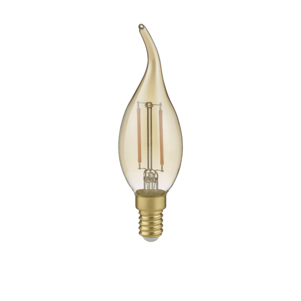 VIECO Vela Puff LED E14 Ámbar - Luz Decorativa Eficiente y Atmosférica - Color: Ámbar - Material: Vidrio - Tipo de Luz: LED - Lúmenes: 225.0 - Temperatura: 2700K