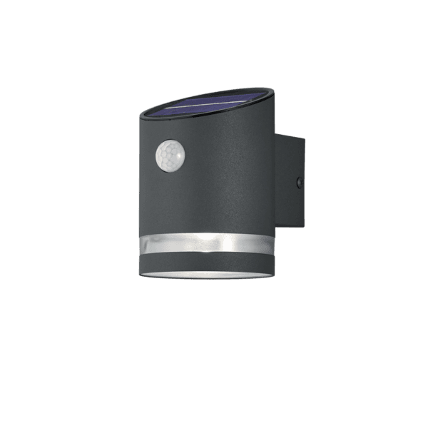 Lámpara Solar LED SALTA Antracita - Ecológica y con Sensor de Movimiento IP44 - Color: Antracita - Material: Acero inoxidable - Tipo de Luz: LED - Lúmenes: 165.0 - Temperatura: 3000K