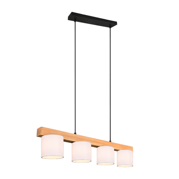 Lámpara de Techo CAMERON: Estilo Natural, Luz Eficiente y Acogedora en tu Salón - Color: acabado natural - Material: Madera natural