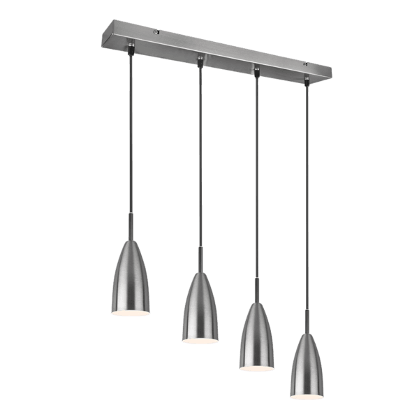 Lámpara Colgante FARIN en Níquel Mate - Estilo Atemporal y Eficiencia LED - Color: Níquel mate - Material: Metal