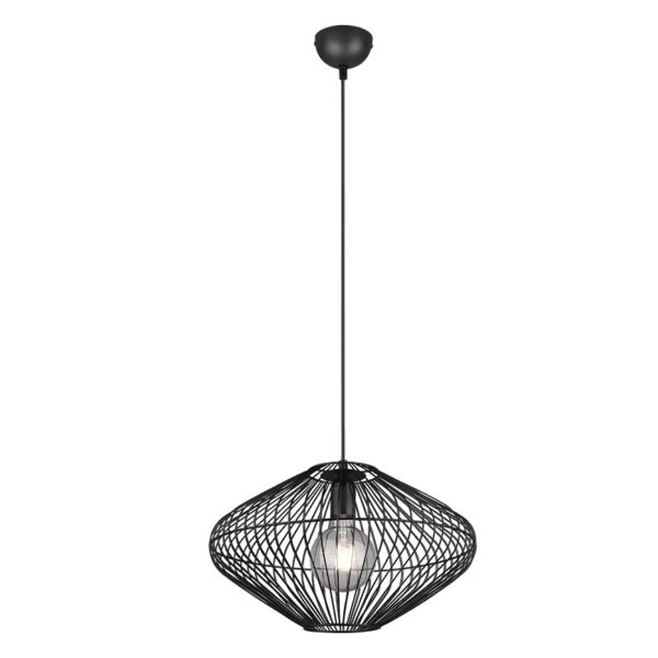Lámpara Colgante COBAIN en Negro Mate - Estilo Moderno y Eficiencia LED - Color: Estera negra - Material: Metal