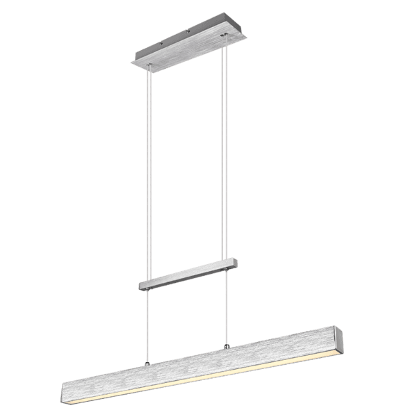 Lámpara Colgante PAROS LED - Diseño Moderno, Regulable y Eficiencia Energética - Color: Aluminio pulido - Material: Metal - Tipo de Luz: LED - Lúmenes: 2500 - Temperatura: 3000K