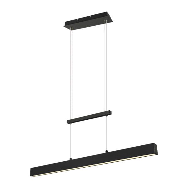 Lámpara Colgante PAROS Negra Mate con Regulador de Intensidad y Tecnología LED - Color: Estera negra - Material: Metal - Tipo de Luz: LED - Lúmenes: 2500 - Temperatura: 3000K