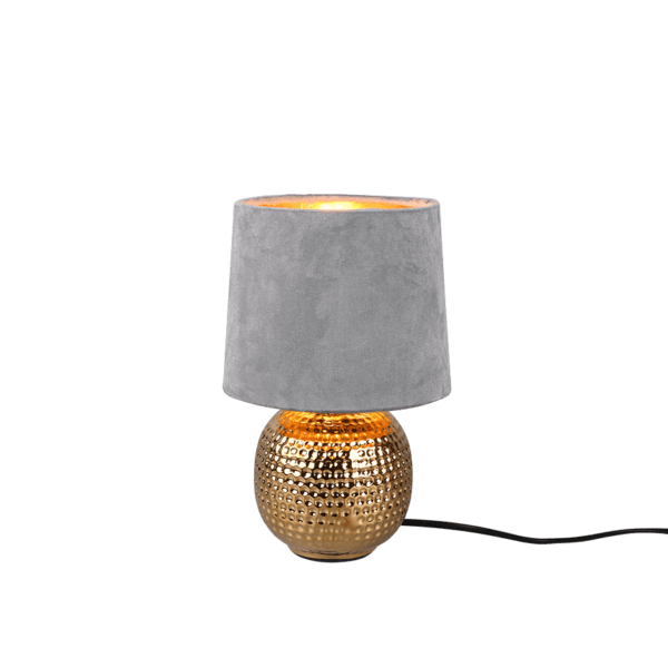 Lámpara de Sobremesa SOPHIA en Dorado y Gris - Iluminación Moderna y Eficiente - Color: Oro - Material: Cerámica