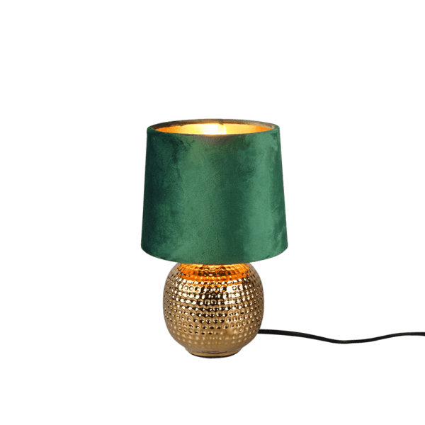 Lámpara de Sobremesa SOPHIA en Dorado y Verde - Diseño Moderno y Energía LED - Color: Oro - Material: Cerámica