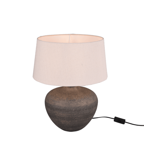 Lámpara de Sobremesa LOU Beige y Marrón - Ilumina tu Hogar con Estilo Natural - Color: Marron