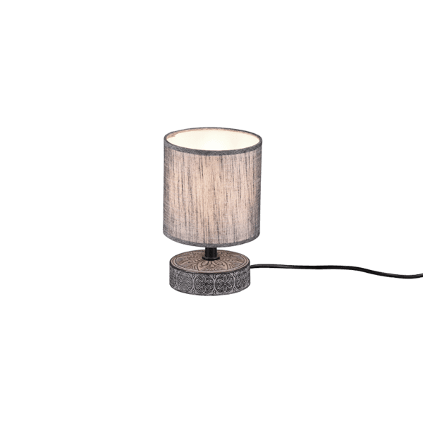 Lámpara de Sobremesa MARIE en Gris Claro - Diseño Vintage y Eficiencia LED - Color: Gris - Material: Cerámica