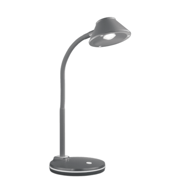 Lámpara de Sobremesa BERRY Titanio - Diseño Moderno, LED Eficiente y Flexible - Color: Titán - Material: Plástico - Tipo de Luz: LED - Lúmenes: 350 - Temperatura: 3000K