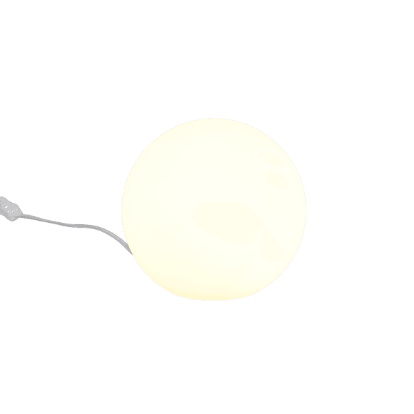 Lámpara de Mesa Globo PINGPONG 20 cm - Eficiencia Energética y Diseño Elegante - Color: Blanco - Material: Vidrio