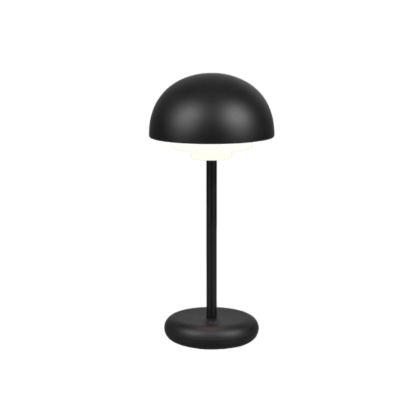 Lámpara de Sobremesa ELLIOT Negra Mate - Diseño Purista, Portátil y Eficiente LED - Color: Estera negra - Material: Plástico - Tipo de Luz: LED - Lúmenes: 180 - Temperatura: 3000K