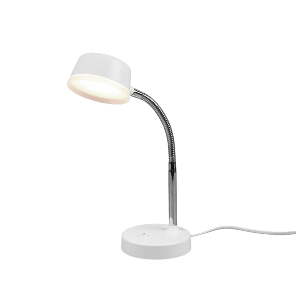 Lámpara de Mesa KIKO LED Ajustable - Eficiente, Estilo Minimalista y Ahorro Energético - Color: Blanco - Material: Plástico - Tipo de Luz: LED - Lúmenes: 500 - Temperatura: 3000K