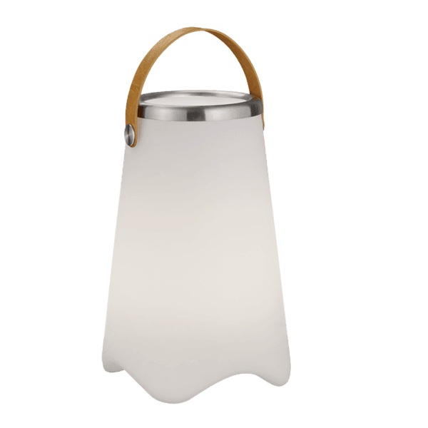Lámpara de Mesa JAMAICA: Altavoz Bluetooth, Enfriador de Bebidas y Luz LED RGBW - Color: Blanco - Material: Plástico - Tipo de Luz: LED - Lúmenes: 25.0 - Temperatura: 3000K
