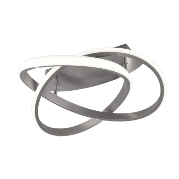 Lámpara de Techo COURSE en Níquel Mate con Regulador LED - Estilo y Eficiencia Energética - Color: Níquel mate - Material: Metal - Tipo de Luz: LED - Lúmenes: 2400 - Temperatura: 3000K