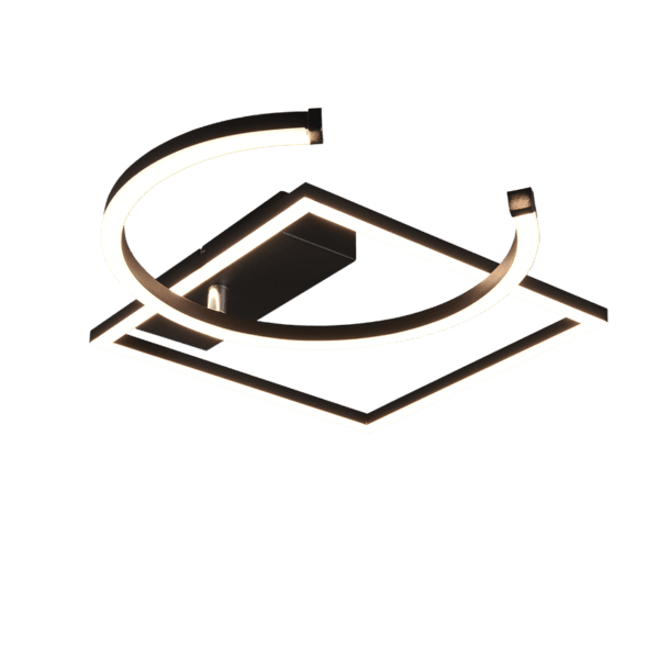 Lámpara de Techo PIVOT - Eficiencia Energética LED, Diseño Moderno y Regulable en Negro Mate - Color: Estera negra - Material: Metal - Tipo de Luz: LED - Lúmenes: 2800 - Temperatura: 3000K